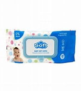 SIMPLY SOFT BABY WIPES 80 CT BLUE WITH LID