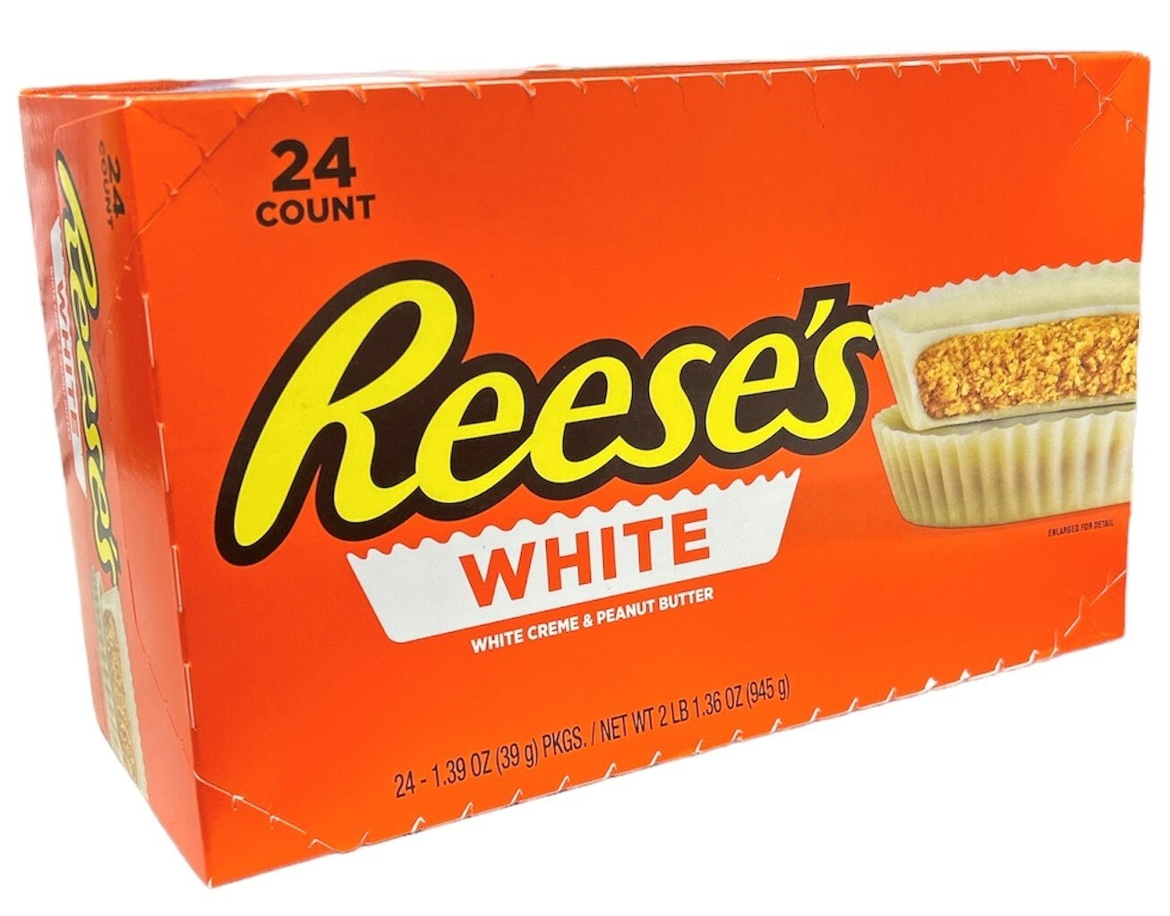 REESE'S WHITE CREAM & PEANUT BUTTER CUP 24CT 1.39OZ