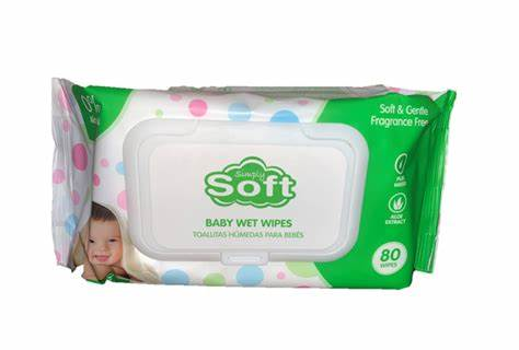 SIMPLY SOFT BABY WET WIPES 80CT