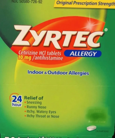 ZYRTEC ALLERGY RELIEF TABLETS 20PK 1CT