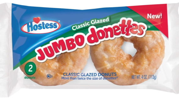 HOSTESS JUMBO GLAZED DONUT 6pk