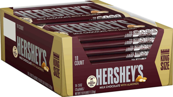 HERSHEY'S MILK CHOCOLATE WITH ALMONDS KING SIZE 18CT