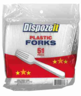 DISPOZEIT PLASTIC CULTERY FORK 51CT