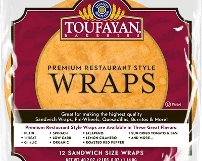 WRAP TOMATO BASIL 12" 12PK 6 CS